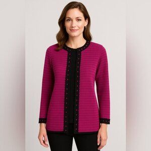 Exclusively MISOOK Knit Open Cardigan Jacket Size L – Very Good Condition